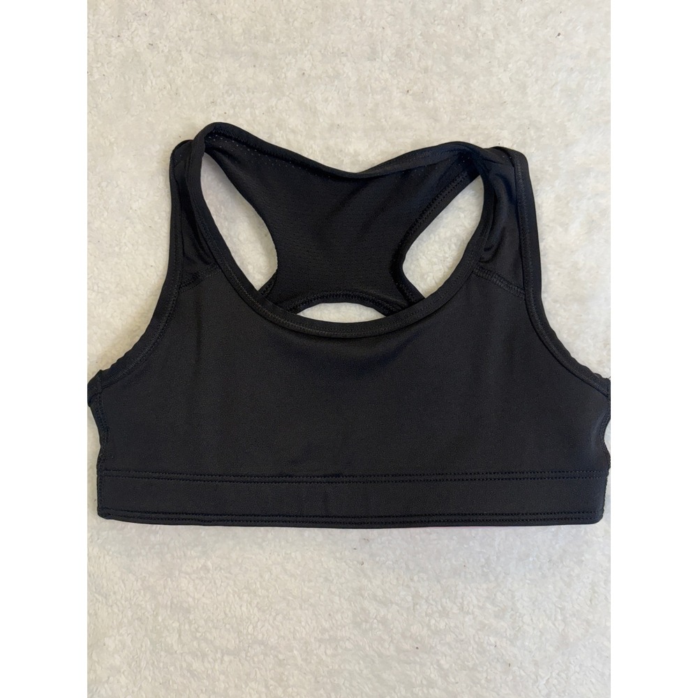 Athletic Works Womens Black Pink Racerback Sports Bra Medium AWZE7